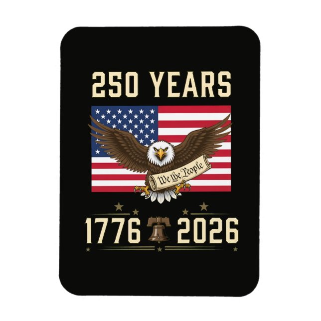 250 år av amerikansk arv 1776 2026 magnet (Vertikal)
