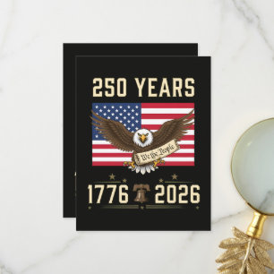 250 år av amerikansk arv 1776 2026 tack kort