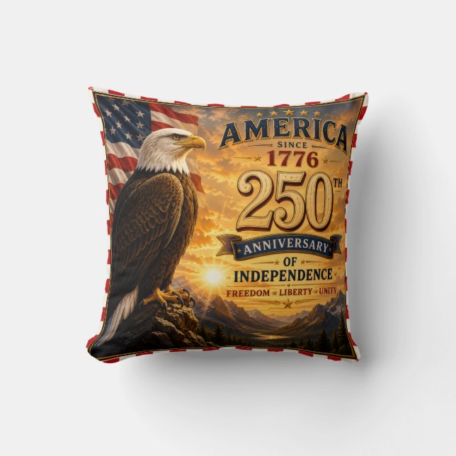 250 år av amerikansk excellens och oberoende  kudde (Framsida)