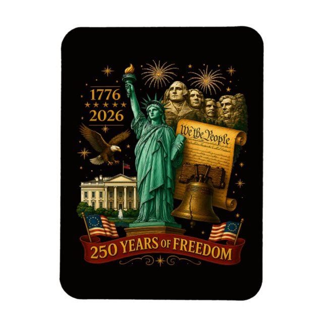 250 år av amerikansk frihet magnet (Vertikal)