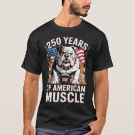 250 år av amerikansk muskelbulle dogg t shirt