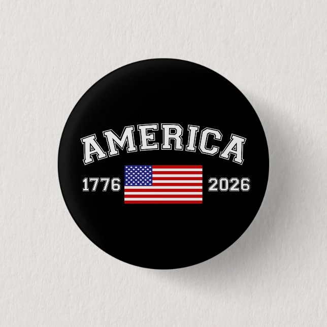 250 år av amerikansk självständighet 1776 2026 knapp (Framsida)