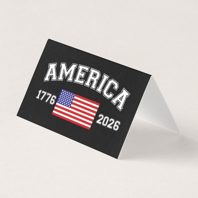 250 år av amerikansk självständighet 1776 2026 kort (Framsida)