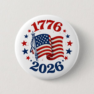250 år av amerikansk självständighet Patriotisk fl Knapp