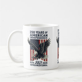 250 år av amerikansk självständighet Patriotisk ör Kaffemugg