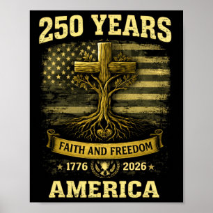 250 år av amerikansk tro och frihet 4:e juli poster