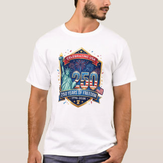 250 år av amerikanska självständighetsdagen t shirt