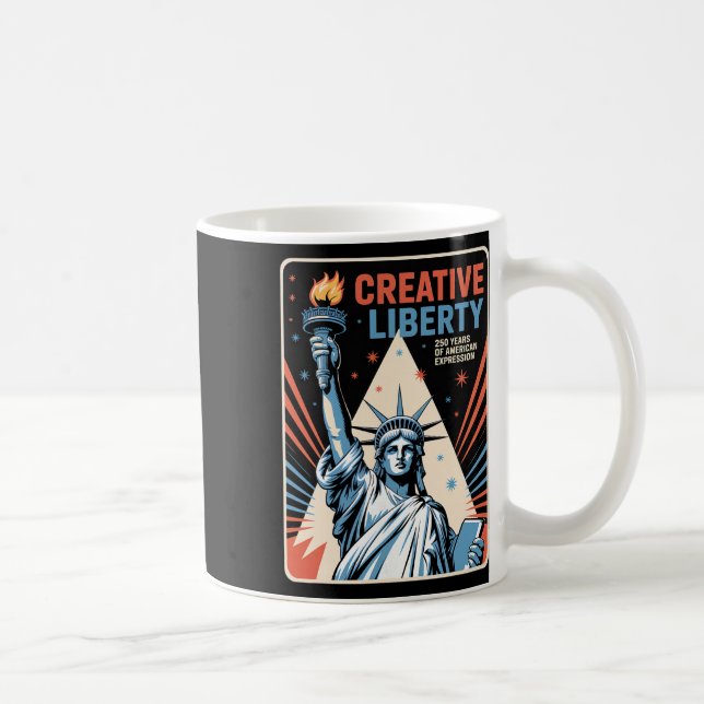 250 år av amerikanskt uttryck, frihetsgudinnan kaffemugg (Höger)