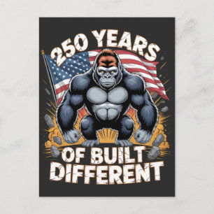 250 år av Annorlunda Uppfostrad Patriotisk Gorilla Vykort