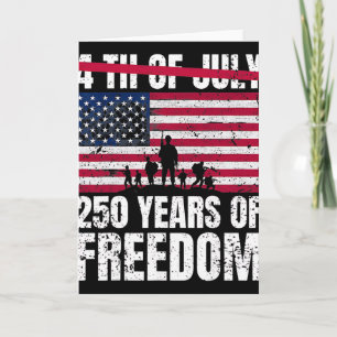 250 år av att försvara frihet Patriotisk amerikans Kort