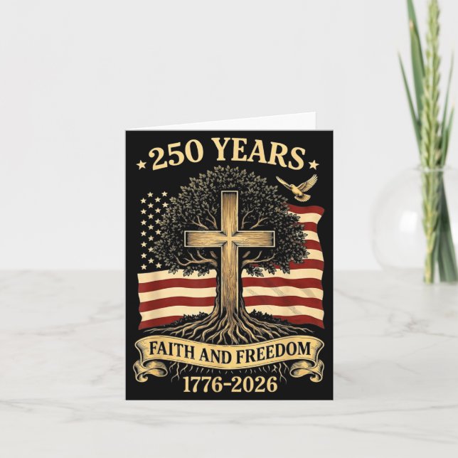 250 år av dom 4 juli 250-årsjubileum kort (Framsida)