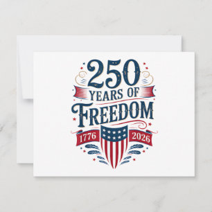 250 år av frihet 1776 2026 4 juli 250-årsjubileum
