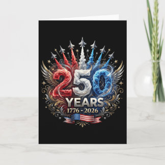 250 år av frihet 1776 2026 Patriotisk amerikansk l Kort