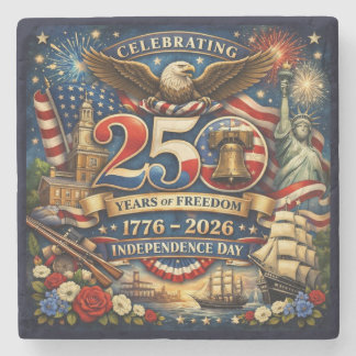 250 år av frihet (1776–2026) stenunderlägg