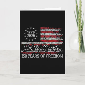 250 år av frihet 1776 2026 Usa Flagga 250-årsdag Kort