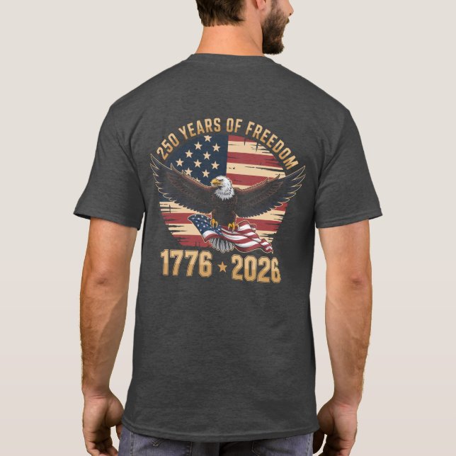 250 år av frihet 4:e juli t shirt (Baksida)
