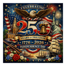 250 år av frihet - affisch (1776–2026)