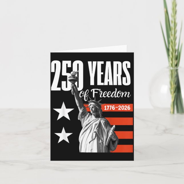 250 år av frihet Amerika 1776-2026 Kort (Framsida)