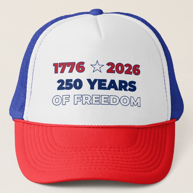 250 år av frihet Amerika 1776 2026 Patriotisk Keps (Framsida)
