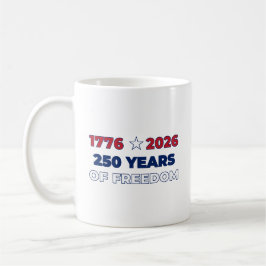 250 år av frihet Amerika 1776 2026 Patriotiskt  Kaffemugg