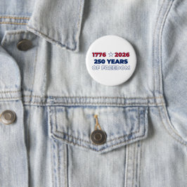250 år av frihet Amerika 1776 2026 Patriotiskt  Knapp