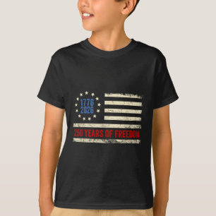 250 år av frihet amerikansk 1776 2026 250:e USA T Shirt
