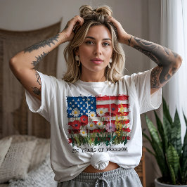 250 år av frihet blomster t shirt