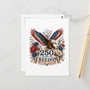 250 år av frihet Eagle 250-årsjubileum USA Vykort