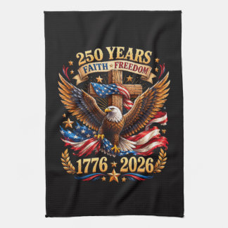 250 år av frihet för tro Patriotisk örn Kökshandduk