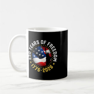250 år av frihet i Amerika för självständighetsdag Kaffemugg