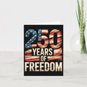 250 år av frihet, patriotisk amerikansk Flagga Kort