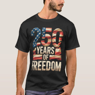 250 år av frihet Patriotisk amerikansk flagga S T Shirt