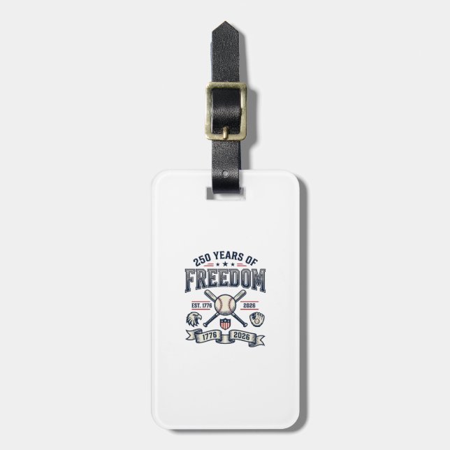250 år av frihet Patriotisk basebolldesign_1 Bagagebricka (Vertikal Framsida)