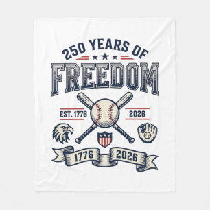 250 år av frihet patriotisk basebolldesign_1 fleecefilt