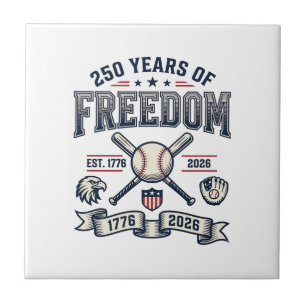 250 år av frihet patriotisk basebolldesign_1 kakelplatta