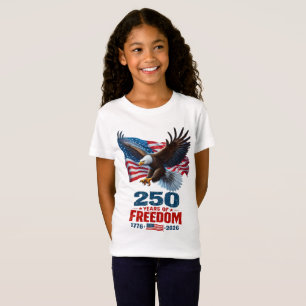 250 år av frihet Patriotisk örn Amerikansk flagga T Shirt