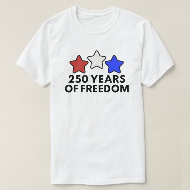 250 år av frihet patriotisk  t shirt (Design framsida)