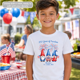 250 år av frihet patriotiska tomtar barn t shirt