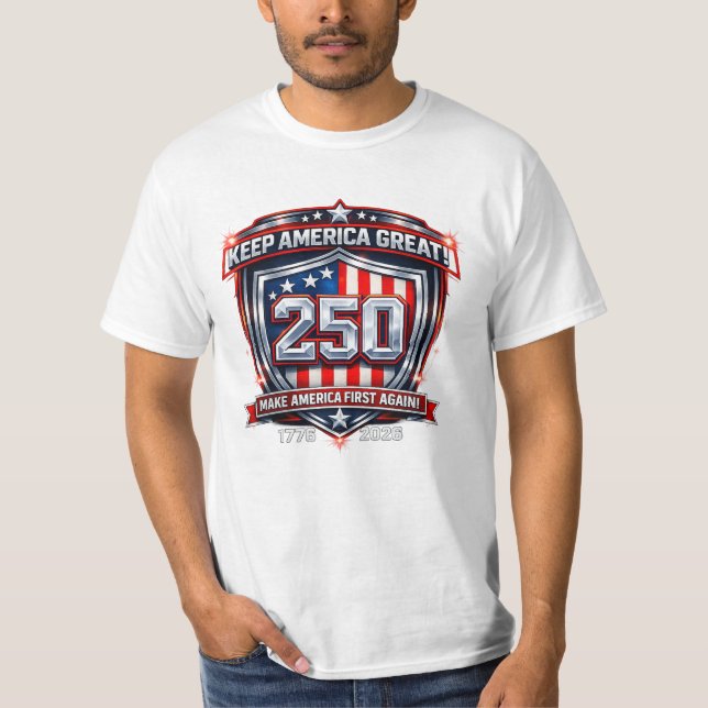 250 år av frihet T-shirt – Håll Amerika Stort  (Framsida)