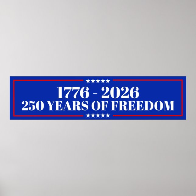 250 år av frihet | USA 1776–2026 Poster (Framsidan)