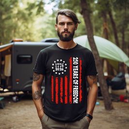 250 år av frihet Vertikal amerikansk flagga T Shirt