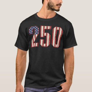 250 år av frihet Vintage USA Patriotisk 250 D T Shirt