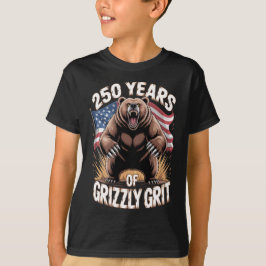 250 år av grizzly-mod Patriotisk björnkonst T Shirt