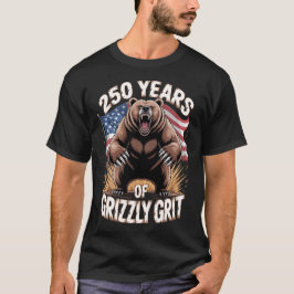 250 år av grizzly-uthållighet Patriotisk björnkons T Shirt