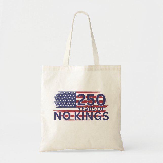 250 år av No Kings Amerikansk Flagga Tygkasse (Framsidan)