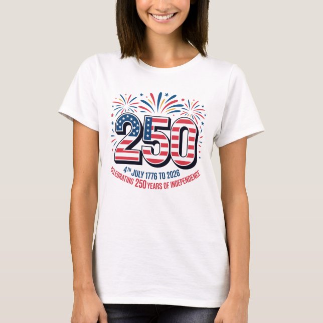 250 år av oberoende t shirt (Framsida)