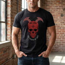 250 år av seghet Patriotisk röd skallig t-shirt