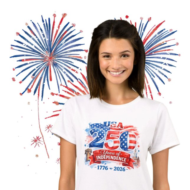 250 år av självständighet 4 juli-årsfirande t shirt (250 Years of Independence 4th of July Anniversary T-Shirt
by Ricaso. Special event memorabilia. )