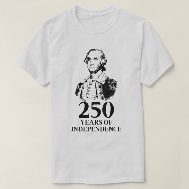 250 år av självständighet George Washington T Shirt (Design framsida)