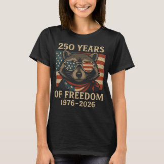 250 år av solglasögon från USA flagga med rasistis T Shirt